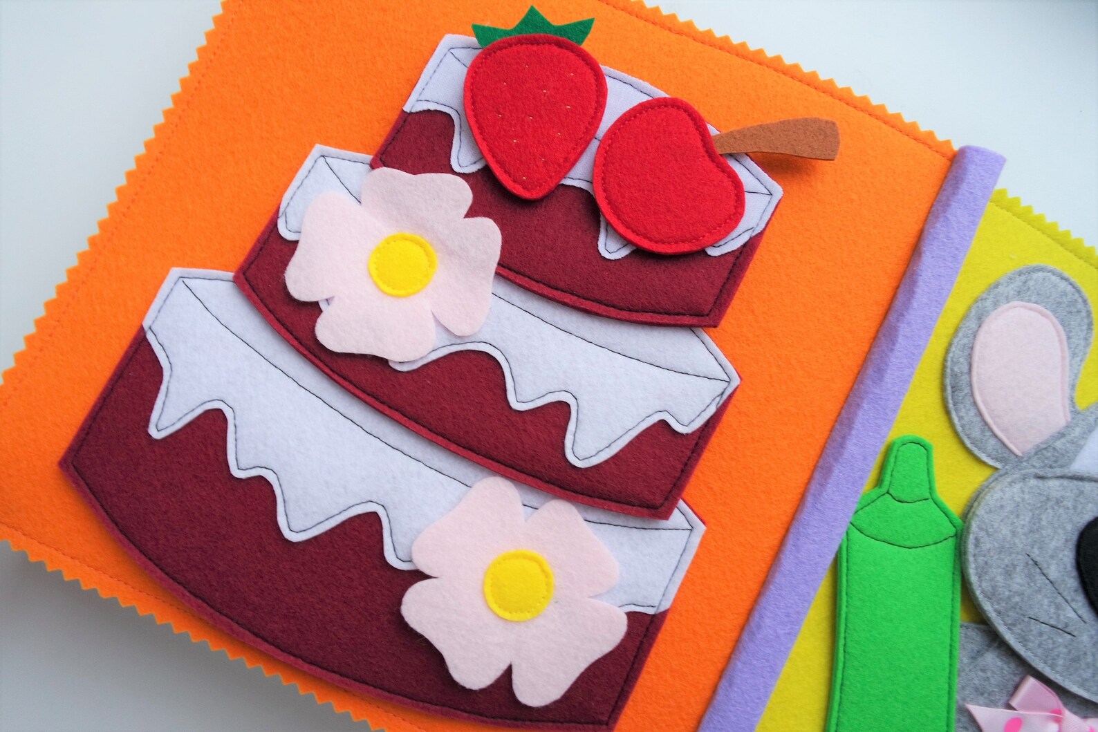 Montessori felt bookMontessori toys for toddlersoft felt | Etsy