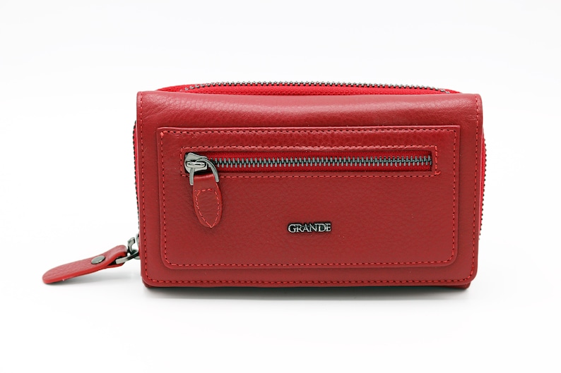 Personalized MidSize Women Leather Wallet Closure Etsy