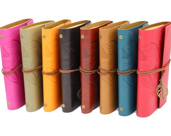 Refillable Personalized Premium Vegan Leather Journal Notebook, Personalized Gift, Leather Sketchbook, Birthday Gift, Mothers Day Gift