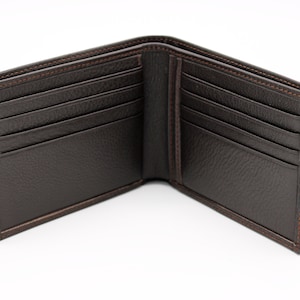 Dunkelbraune Leder Herren Brieftasche, Männer Leder Brieftasche, Leder Brieftasche, Braun Leder Kartenhalter, Vatertag, Schwarze Brieftasche, Rote Brieftasche