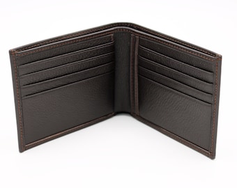 Dark Brown Leather Men Wallet, Men Leather Wallet, Leather Wallet, Brown Leather Card Holder, Fathers Day, Black Wallet, Red Wallet