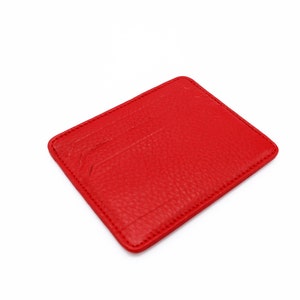 Personalisierte rote Leder Slim Kartenhalter, Männer Leder Brieftasche, Leder Brieftasche, Männer Leder Kartenhalter