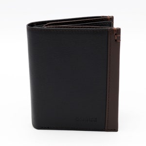 Personalized Dark Brown Leather Small Wallet, Men Leather Wallet, Dark Brown Leather Card Holder, Personalized Gift
