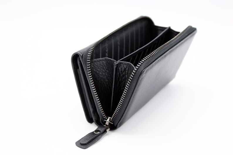 Personalized MidSize Women Leather Wallet Closure Etsy