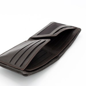 Brown Premium Leather Trifold Wallet with ID Window