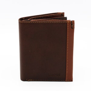 Personalized Tan Leather Small Wallet, Men Leather Wallet, Tan  Leather Card Holder, Gift for Him, Personalized Gift