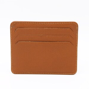 Personalisierte Tan Leder Slim Kartenhalter, Männer Leder Brieftasche, Leder Brieftasche, Männer Leder Kartenhalter