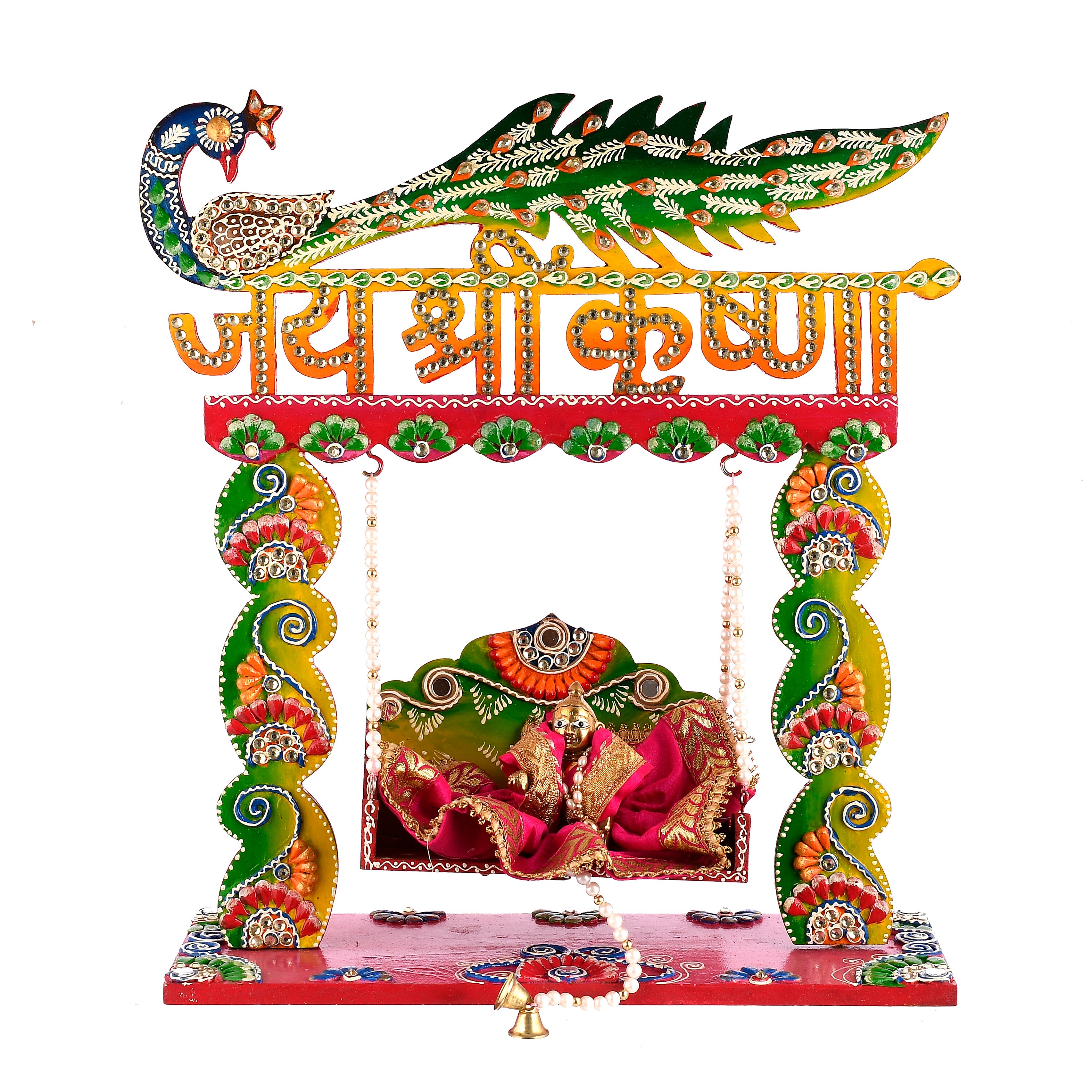 Laddu Gopal Jhula Wooden Handcrafted Kanha Ji Jhula For Etsy
