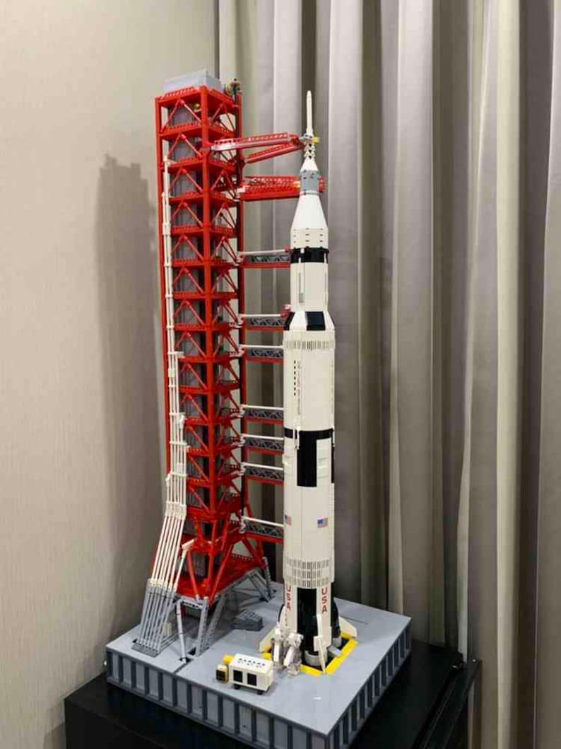 MOC Bricks NASA Saturn V Launch Umbilical Tower Space Apollo | Etsy