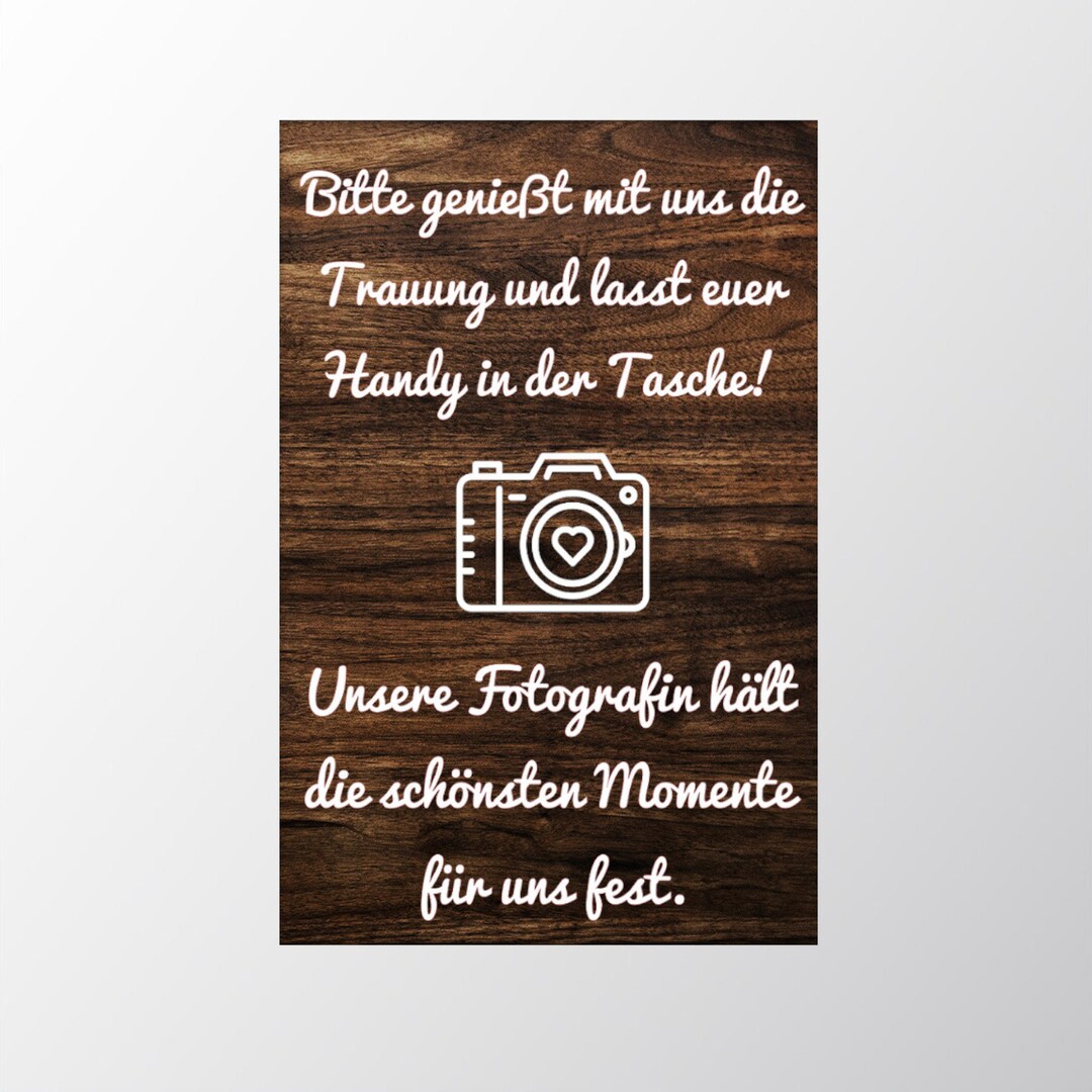 Aufkleber Hochzeit Handyverbot in Kirche Aufkleber Für Schild Etsy