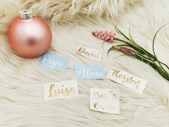 24 personalisierte Aufkleber Wunschtext Geschenk deko Hochzeit