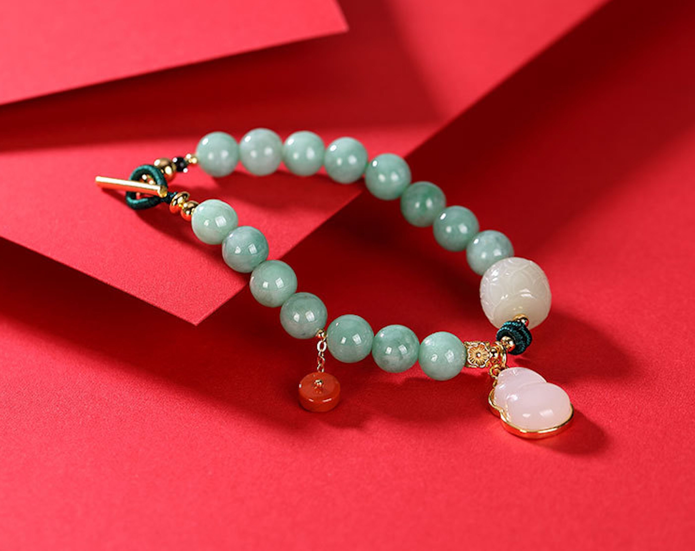 Vintage Dangle Large Jadeite Bracelet Natural Jade Fei Chui | Etsy