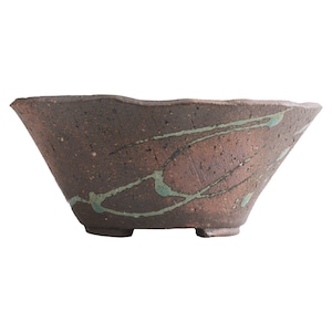 Wazakaura Tokoname Rustic Tatara Bonsai Pot 6.3"(160 mm) MADE IN JAPAN, Japanese Handmade Ceramic Planter