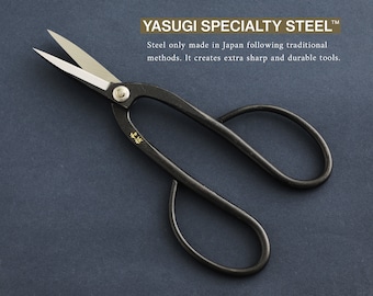 Wazakura Made in Japan Ashinaga Bonsai Scissors 8.2 in (210 mm), Pruning Shears, Japanese Gardening Tools - Yasugi Steel Ashinaga