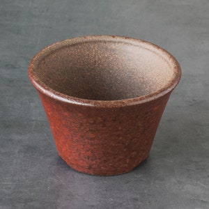 Wazakura Banko Series Small Round Bonsai Pot with Drainage Hole 4.3 in (110mm) Made in Japan Flower Planter, Succulent and Cactus Bowl