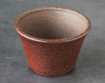 Wazakura Banko Series Small Round Bonsai Pot with Drainage Hole 4.3 in (110mm) Made in Japan Flower Planter, Succulent and Cactus Bowl