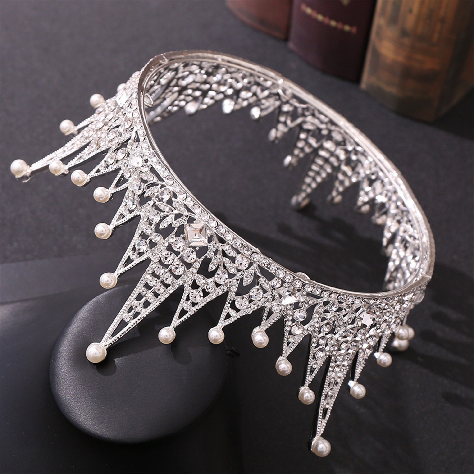 Vintage Silver Bridal Crown Exquisite Elegant Wedding Crown Etsy