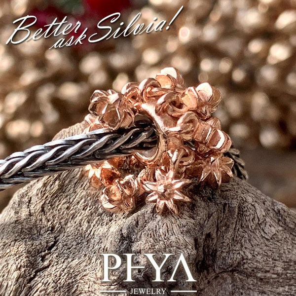 PHYA Pikul Spacer, Argento S925/Placcato Oro Rosa