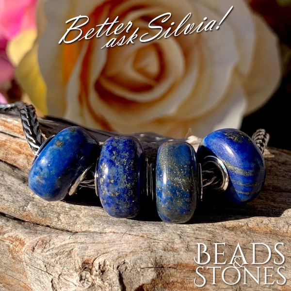 Beads&Stones Natural Lapislazuli with Silver S925 core