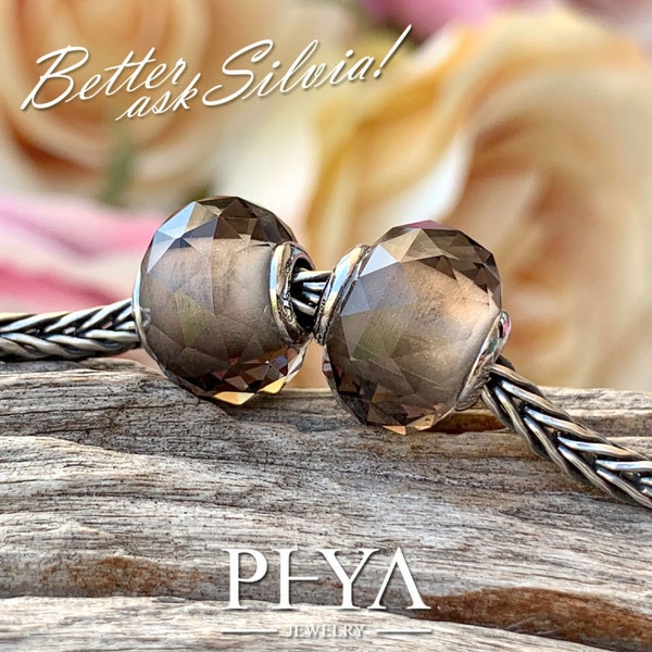 PHYA Natural Smokey Quartz with Silver S925/White Gold Plated core