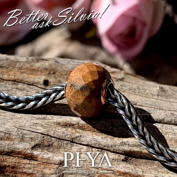 PHYA Natural Jasper with Silver S925/Gold Plated Core