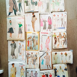 1980s Misses Sewing Patterns: Casual, Dressy Outfits (Sizes 8-16)