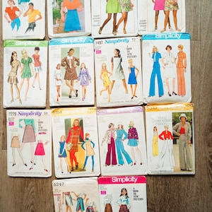 Young junior teens vintage patterns 1960s and 1970s