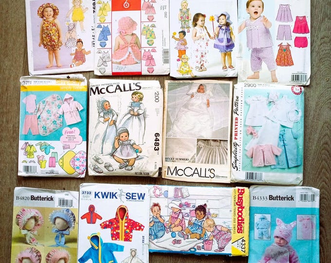 Uncut Vintage Mccalls Sewing Pattern 2490 All Baby Sizes - Preemie ...