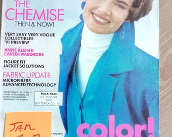 TWO  Vintage Vogue Magazines  1991