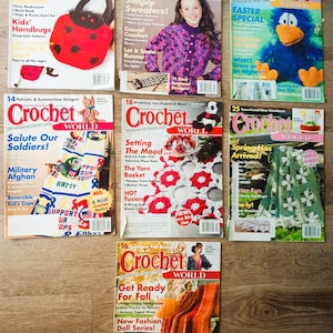 Crochet World Magazines  2005 to 2007 hard to find