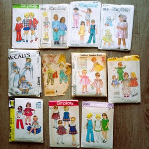 vintage 6 mo to size 3 baby sewing patterns