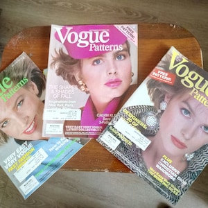 Vintage Vogue Patterns Magazine 1985