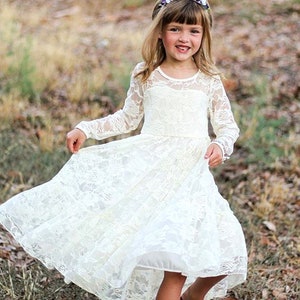 Gianna Flower Girl Dress Birthday Party Baby Christening Lace Gown