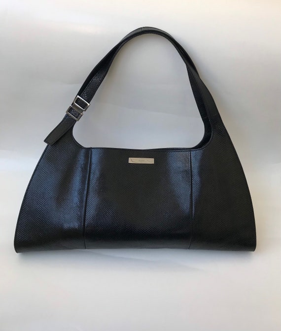 Gucci by Tom Ford black lizard hobo bag