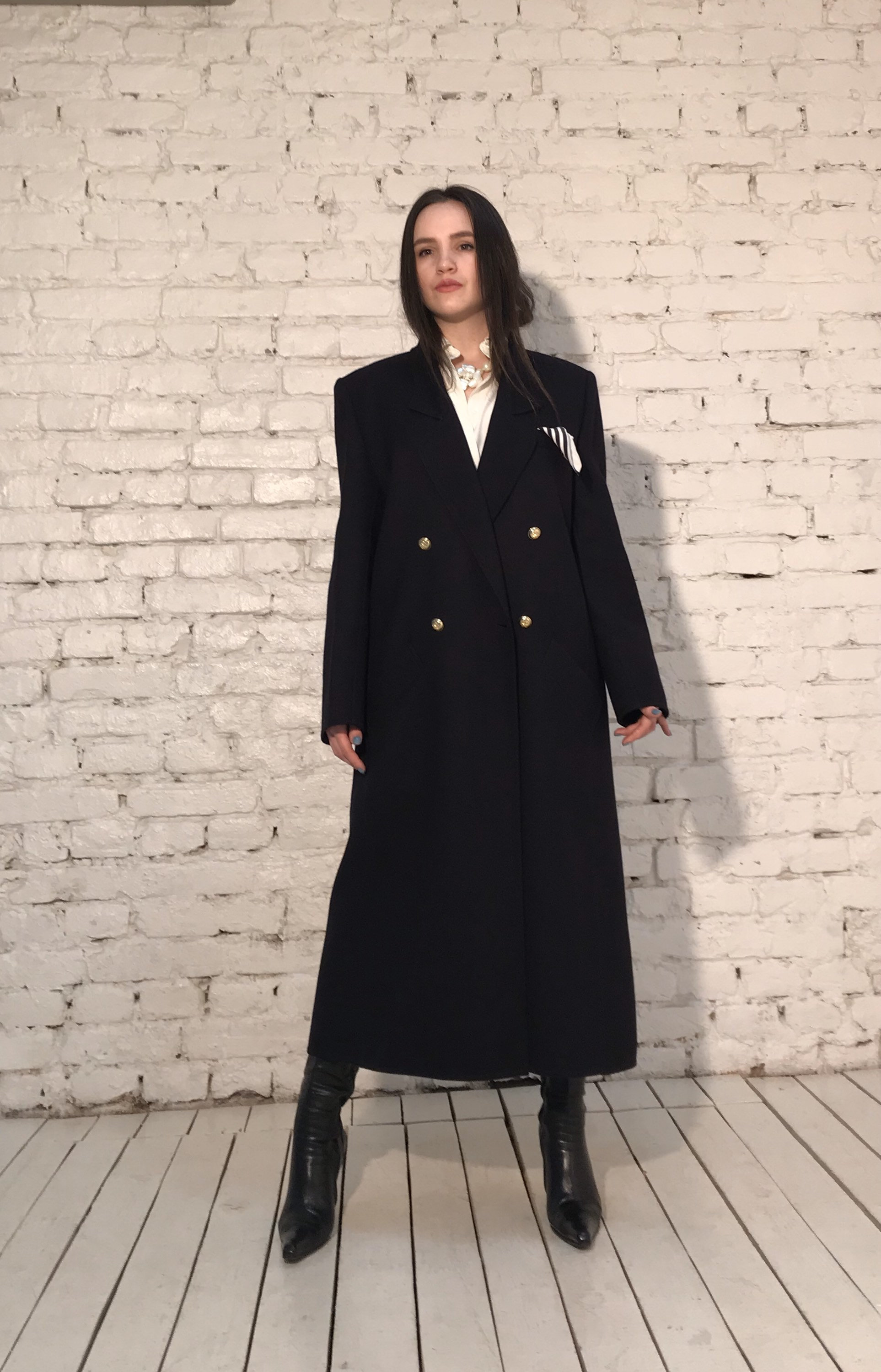 Louis Feraud Vintage Cashmere Blend Trench Coat