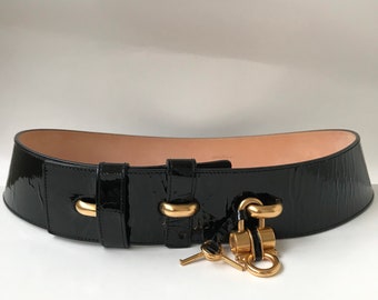 Moschino Redwall Swiss Appenzeller style belt with cows