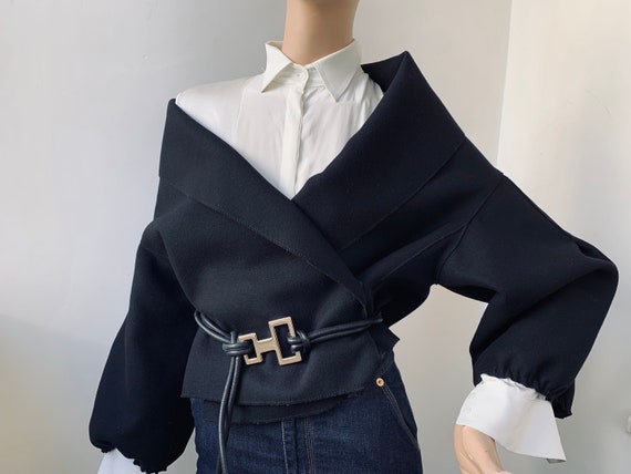 RARE PRADA Fall 2005 Runway Cropped Jacket, Bolero. Size M