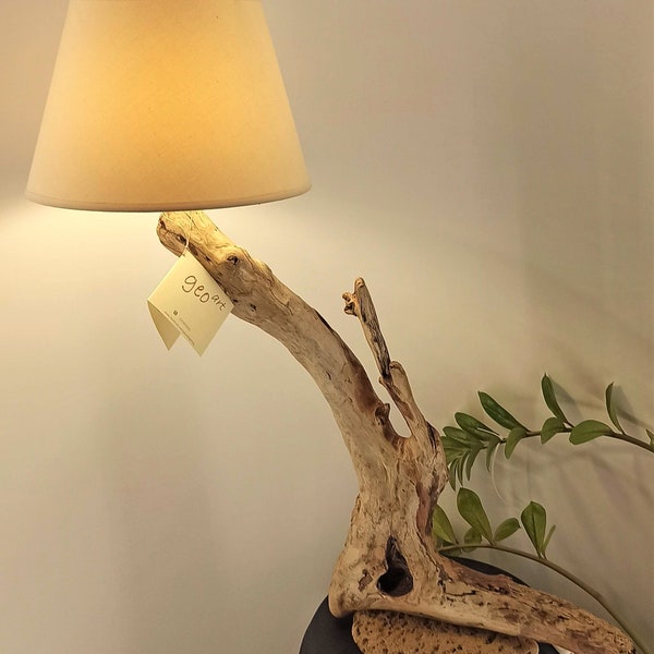 Featured handcrafted driftwood  lamp (182)