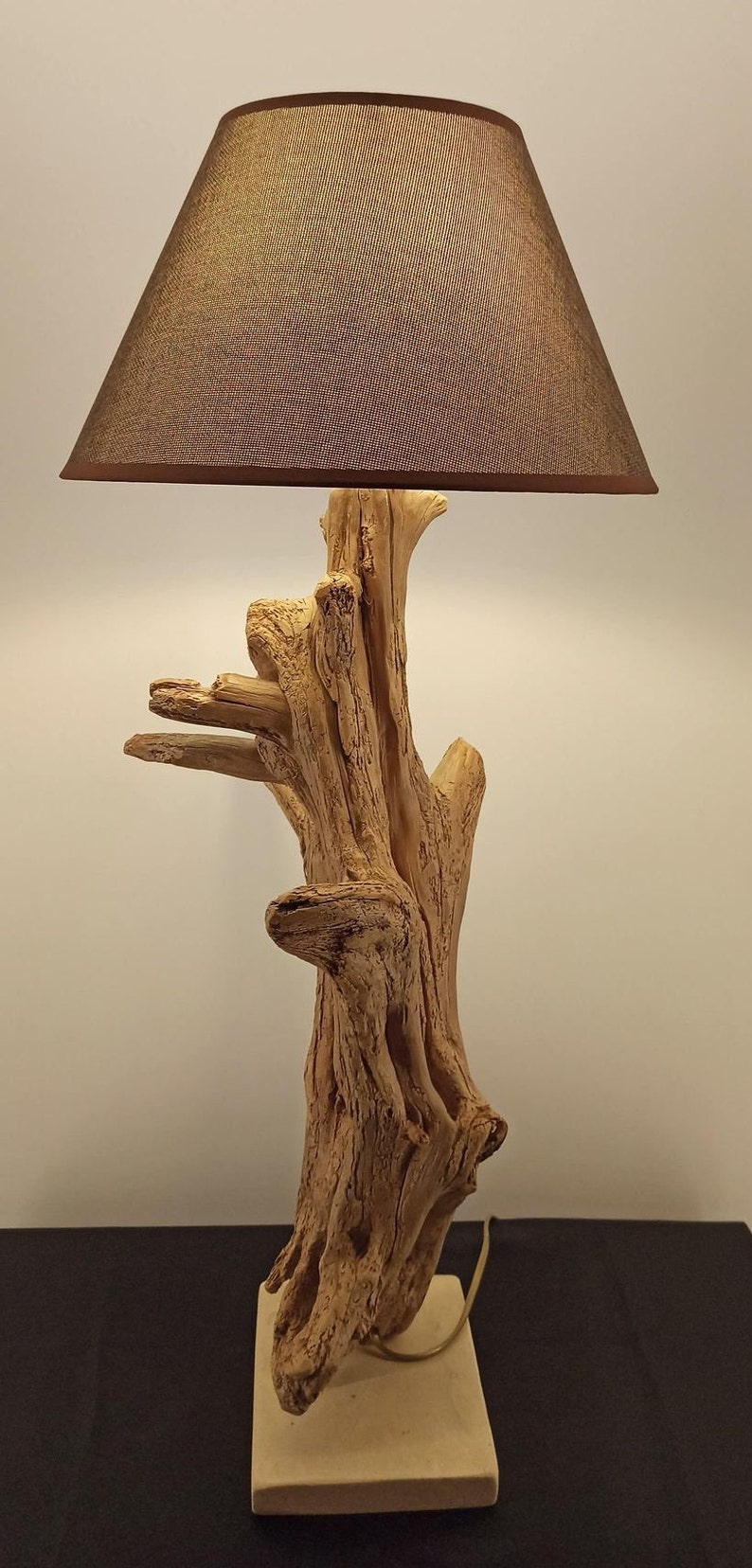Unique Handcrafted Driftwood Sidetable Lamp 250 Etsy