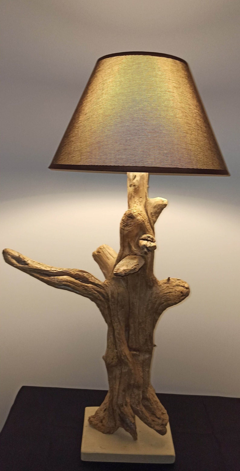 Unique Handcrafted Driftwood Sidetable Lamp 250 Etsy