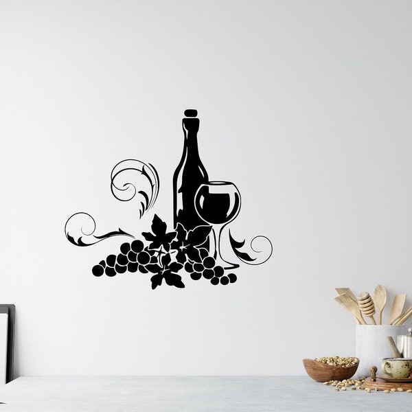 Wine Wall Decal Etsy