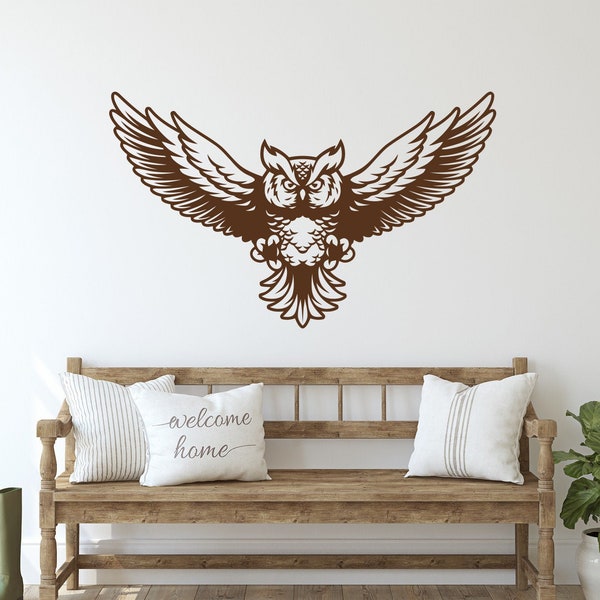 Owl Wall Decal Etsy