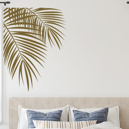 Tropical Wall Decals Large Palm Leaf Decal Leaves Vinyl Etsy