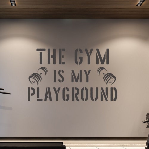 Gym Wall Decal Sports Quotes Wall Decals Gym Wall Decor Etsy