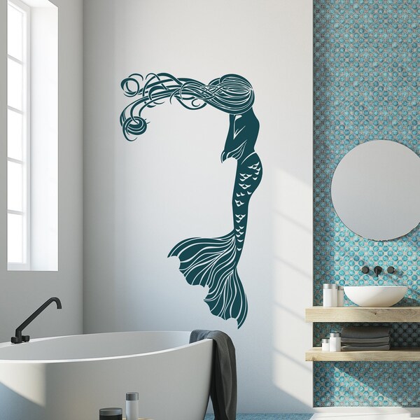 Mermaid Wall Decal - Etsy