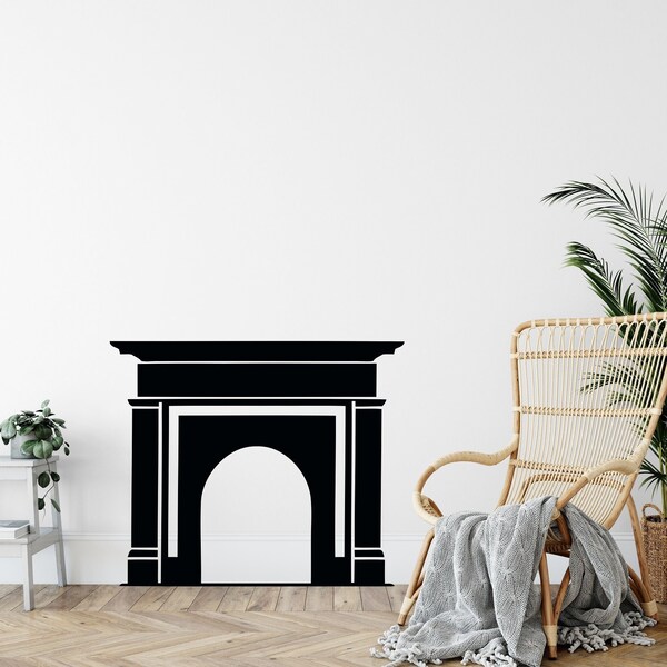 Fireplace Decal Etsy