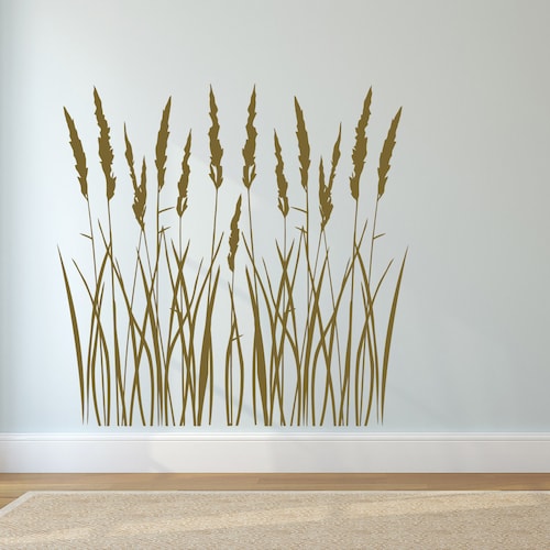 Reeds Wall Decal Tall Grass Wall Decor Nature Wall Sticker Etsy