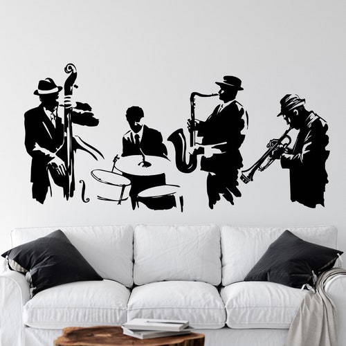 Jazz Band Abstract Metal Wall Art Hanging Home Decor Etsy
