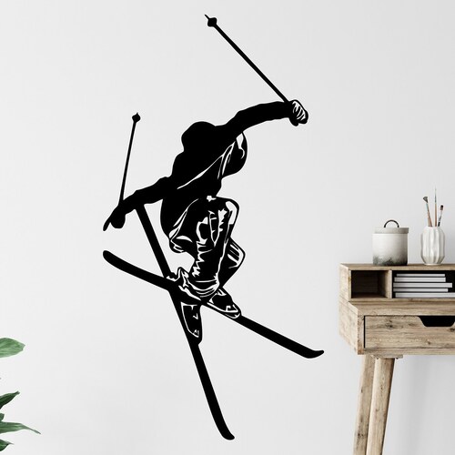 Freestyle Skiing Wall Decal Sticker Winter Sports Wall Decal - Etsy