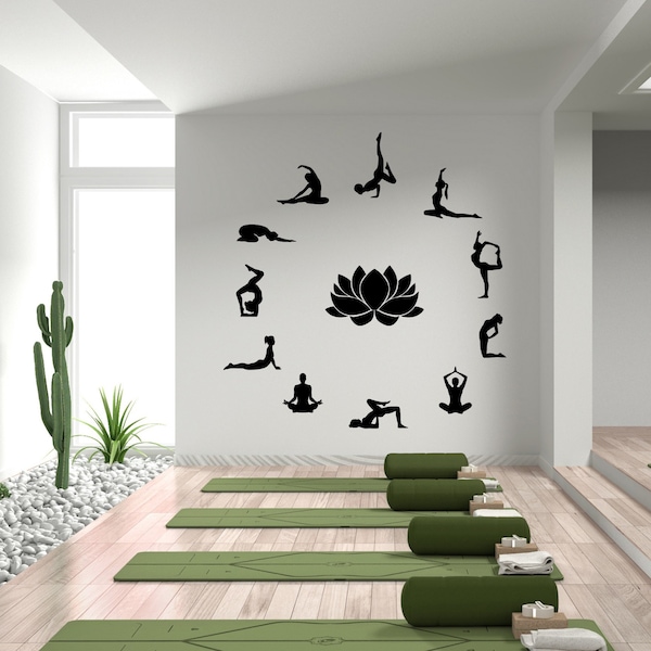 Yoga Wall Decal Etsy